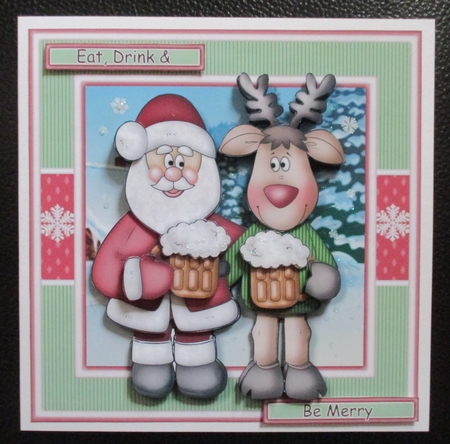 JOLLY CHRISTMAS SANTA & REINDEER MINI KIT by Davina Rundle