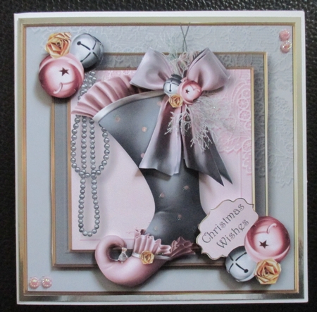 Christmas Glamour - Grey & Pink by Davina Rundle