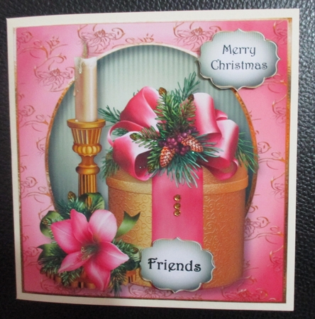 Vintage Candle & Christmas Present 8x8 by Davina Rundle