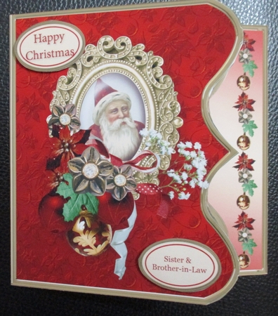 Vintage Santa Claus - Red - Offset Bracket Card Mini Kit by Davina Rundle