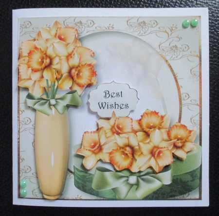 Daffodils A Birthday Gift 8x8 by Davina Rundle