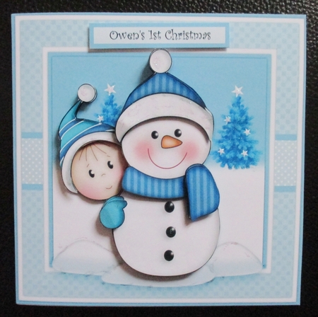 Baby Boy & Snowman Mini Kit by Davina Rundle