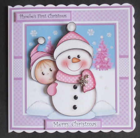Baby Girl & Snowman Mini Kit by Davina Rundle