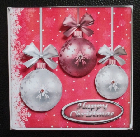 JJ CHRISTMAS RED BAUBLES 6X6 by Davina Rundle