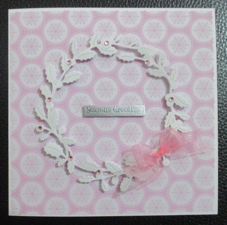 Christmas Snowflake Backing Paper Pink 1 by Davina Rundle