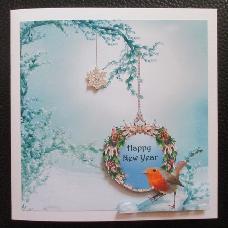 Yule Tide Magic - Festive Robin Christmas - 3D Decoupage kit + Insert & Gift Tag by Davina Rundle