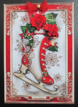Christmas Vintage Festive Skates with Decoration Mini Kit by Davina Rundle