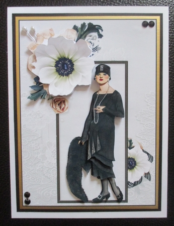 Vintage Gatsby lady mono chrome mini kit by Davina Rundle