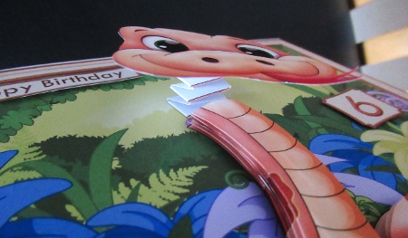 LEGLESS SNAKE WOBBLY HEAD CARD 8x8 Decoupage, Ages & Insert Mini Kit by Davina Rundle