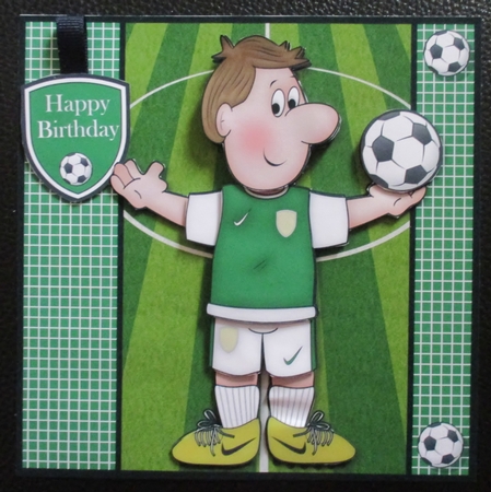 Football Crazy Green Mini Kit Birthday/Fathers Day by Davina Rundle