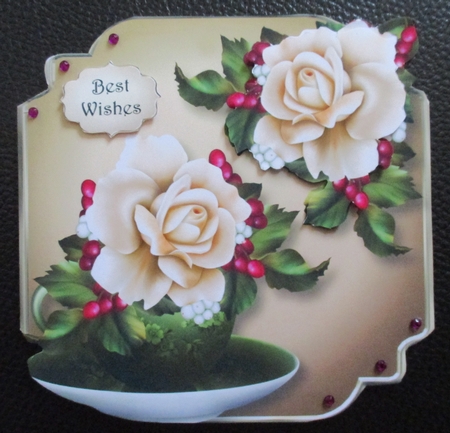 The Winter Rose - Teacup & Saucer by Davina Rundle