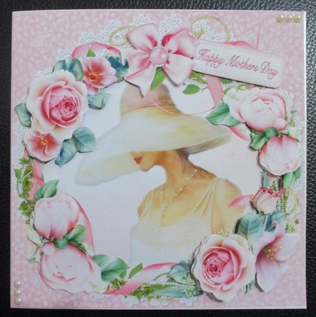 8x8 sophisticated lady in floral ribbon frame mini kit by Davina Rundle