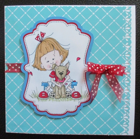 Sweet Teal Cross Checked Dotty and Lined Canvas Paper by Davina Rundle