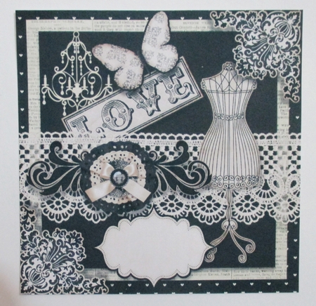 Sophistication 6x6 Card front. by Davina Rundle