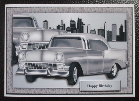 Male card Classic car by Davina Rundle