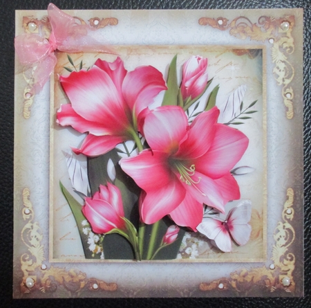 Vintage Soft Pink Flowers for All Occasions Card Mini Kit by Davina Rundle