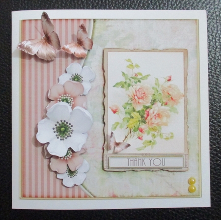 Vintage flowers and butterflies 1065 by Davina Rundle