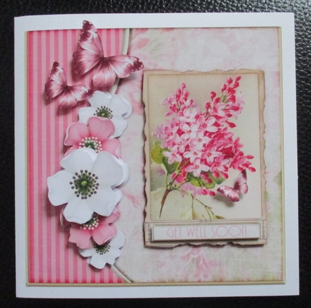 Vintage flowers and butterflies 1066 by Davina Rundle