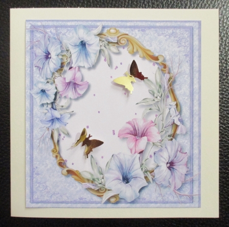 Beautiful Retunias in a gold frame  by Davina Rundle