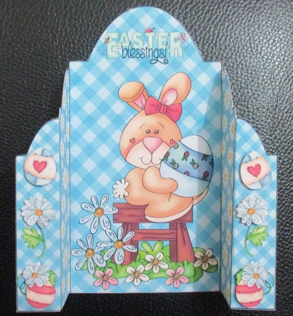 Blue Easter egg hunt card 1 by Davina Rundle