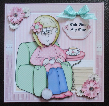 Knit One Sip One Mini Kit by Davina Rundle