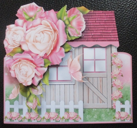 Rose Garden - Garden Shed Easel Card MIni Kit by Davina Rundle
