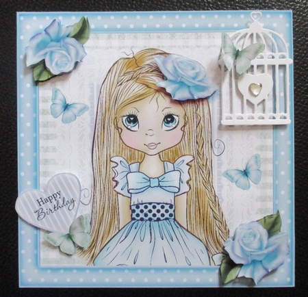 Pretty Poppy in Blue by Davina Rundle