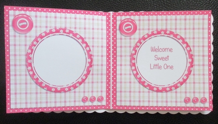 Insert for Welcome Baby Girl or Easter Quick card by Davina Rundle