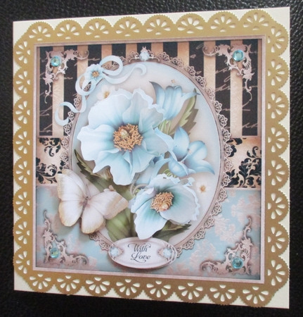 Vintage Turquoise Poppies Topper by Davina Rundle
