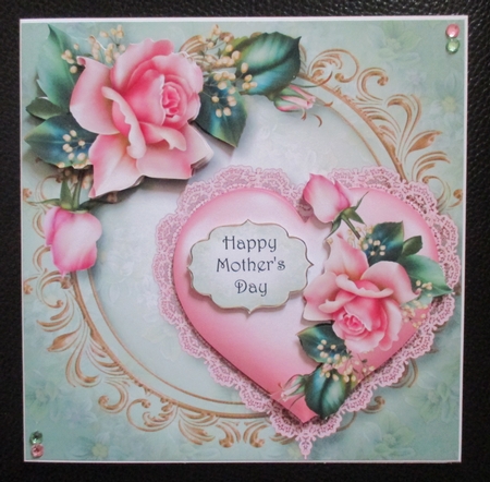 Hearts & Flowers - Powder Pink by Davina Rundle