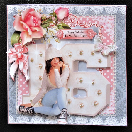 Sweet 16 card front Kit by Davina Rundle