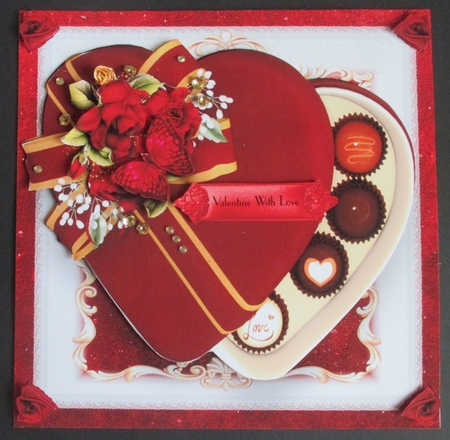 Gorgeous Romantic Chocolates Card Front Kit by Davina Rundle