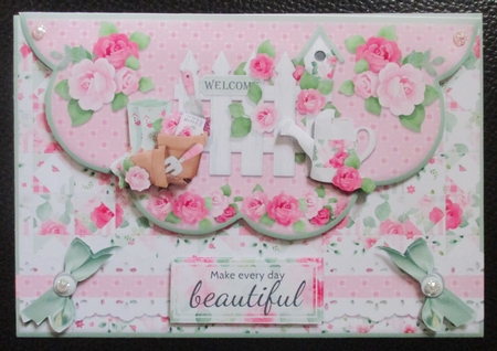 Pretty Scallop Envelope card front Make every Day Beautiful  by Davina Rundle