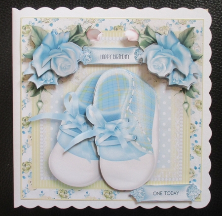 Little Steps Boy Card Front Kit by Davina Rundle