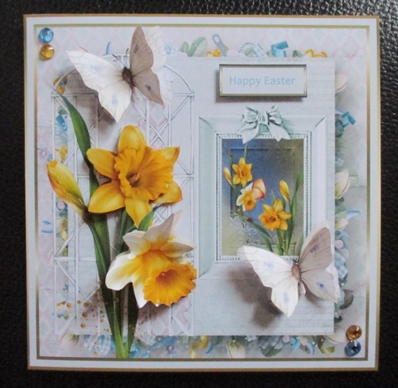 Daffodils and butterfly by Davina Rundle