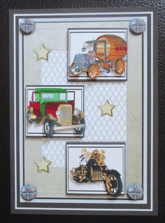 Mens Card Vintage Vehicles  by Davina Rundle