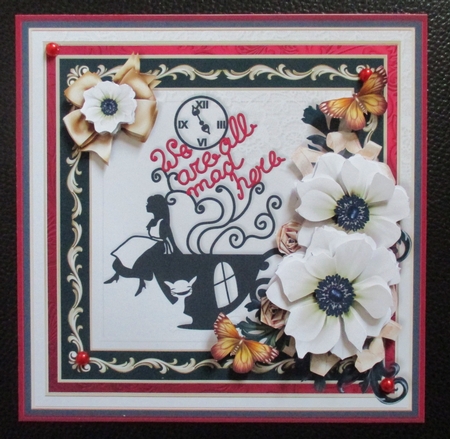 WE ARE ALL MAD HERE 8x8 Decoupage & Insert Mini Kit Various Occasions by Davina Rundle
