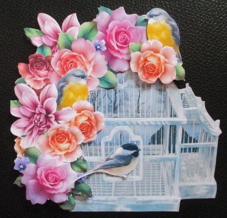 Bird Cage Shaped Card by Davina Rundle