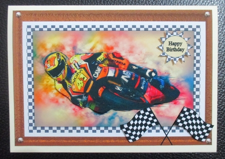 MOTORBIKE SUPERBIKE BIRTHDAY/GET WELL/GOOD LUCK by Davina Rundle
