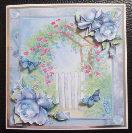 Beautiful Floral ArchWay Painting With Roses 8x8 Mini Kit by Davina Rundle