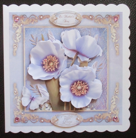 Lilac Poppies Card Mini Kit by Davina Rundle