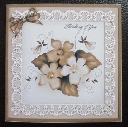 Pretty Viola 8 x 8 Quick Card Topper by Davina Rundle