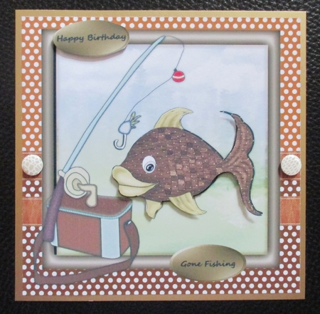 Male card Gone Fishing 1 by Davina Rundle