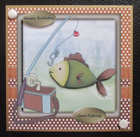 Male card Gone Fishing 2 by Davina Rundle