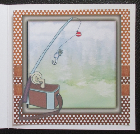 Male card Gone Fishing  INSERT by Davina Rundle