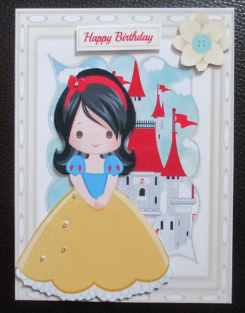 Beautiful Princess In Yellow & Blue Dress  by Davina Rundle