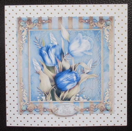 Blue Tulips Topper by Davina Rundle