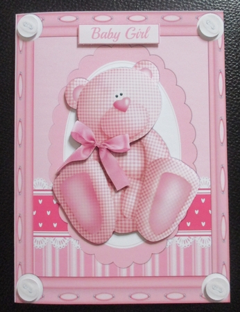 Baby Girl Gingham Bear by Davina Rundle