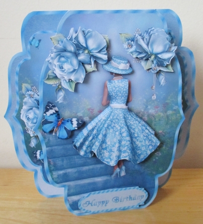 Into the Blue-  Quick & Easy Pop-out Card Mini-kit by Davina Rundle
