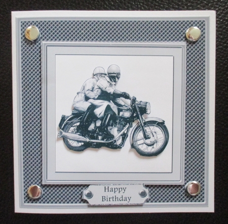 Velocette Motorcycle & Riders by Davina Rundle